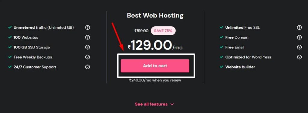 Select Website Hosting Plan