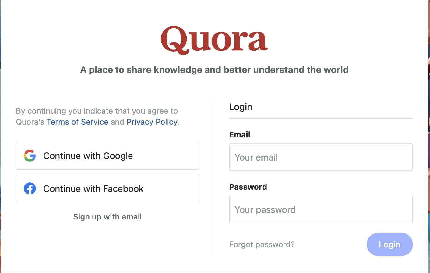 create quora account