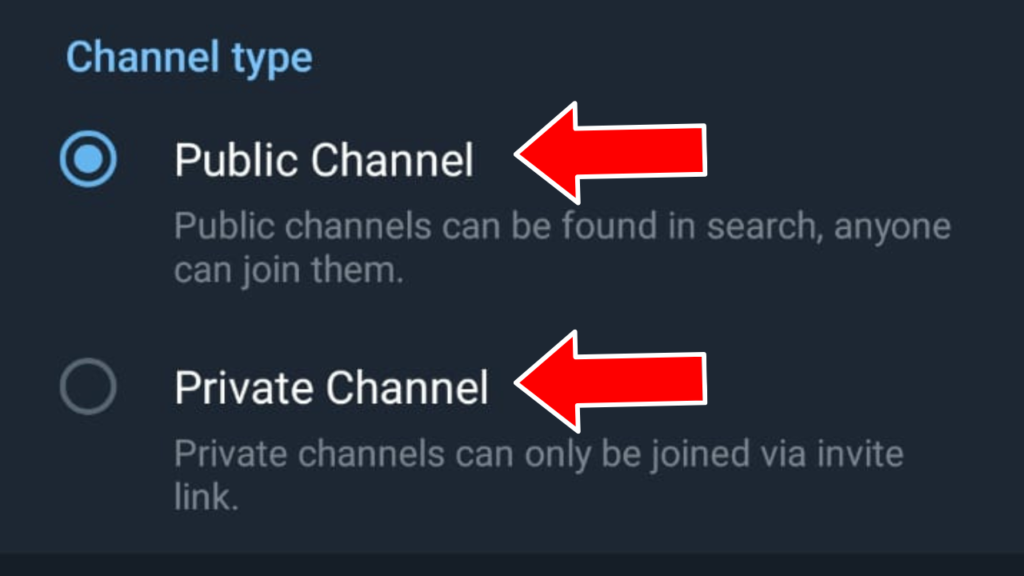 Choose Channel Type